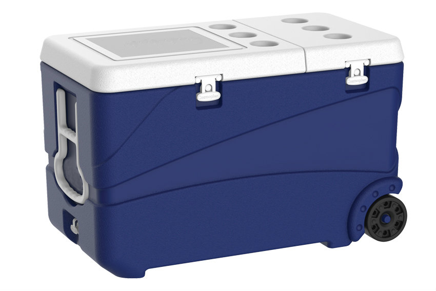Insulated cooler - 80l on 2 wheels - ice box pro - 830x470x520mm 
