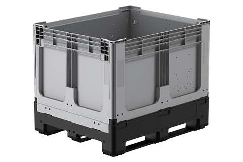 Logifold box 1200x1000x975mm - 855l - fermé - 3 semelles