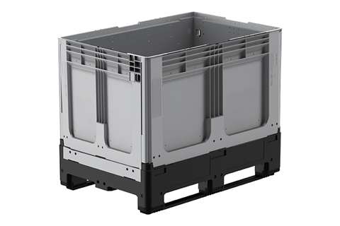 Logifold box 1200x800x958mm - 660l - fermé - 2 semelles