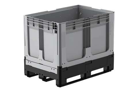 Logifold box 1200x800x958mm - 660l - fermé - 3 semelles