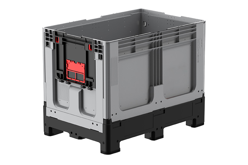 Logifold Box 1200x800x953mm – 660l – geschlossen – 4 Füße - Klapptür 1 kurze Seite 