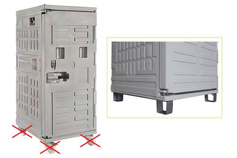 Cargo line isothermal container 775l - on 4 feet