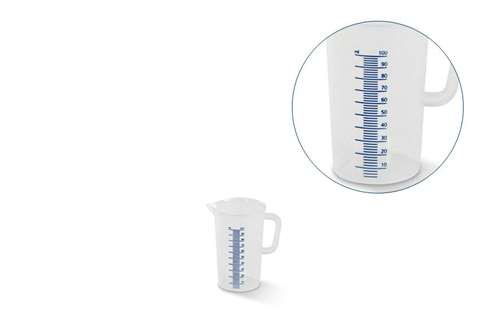 Messbecher - 100 Ml - Erhabene Blaue Skala