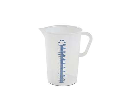 Messbecher - 2000 Ml - Erhabene Blaue Skala