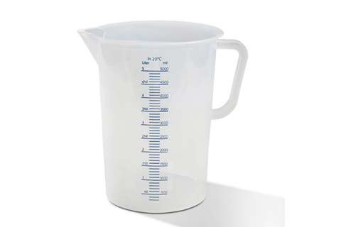 Messbecher - 5000 Ml - Erhabene Blaue Skala