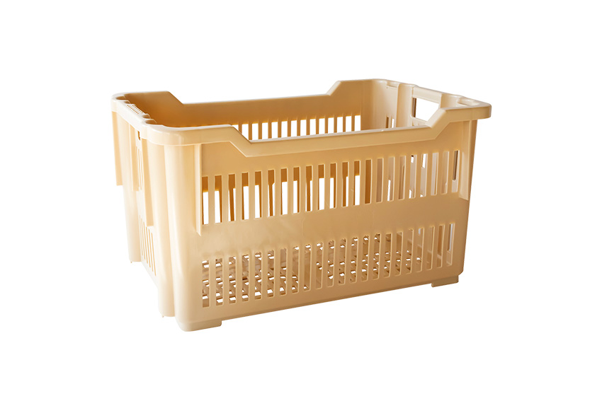 Panier empilable emboîtable 43l - 565x380x320mm - parois et fond perforés - 2 poignées ouvertes 