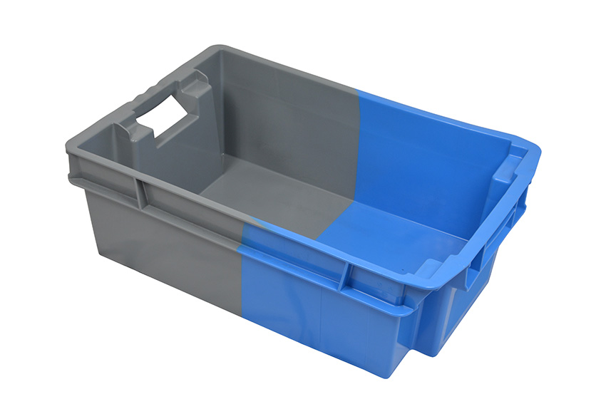 EN Bac gerbable emboîtable 32l - 600x400x200mm - parois et fond fermés - bicolor 