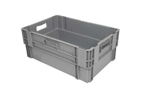 EN Nestable and stackable crate 47l - 600x400x240mm - closed sides and bottom - monocolor