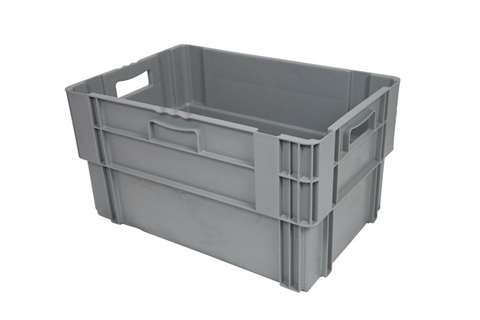 EN Nestable and stackable crate 60l - 600x400x320mm - closed sides and bottom - monocolor
