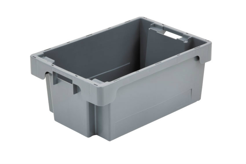 EN Nestable and stackable crate 40l - 600x400x250mm - closed sides and bottom 
