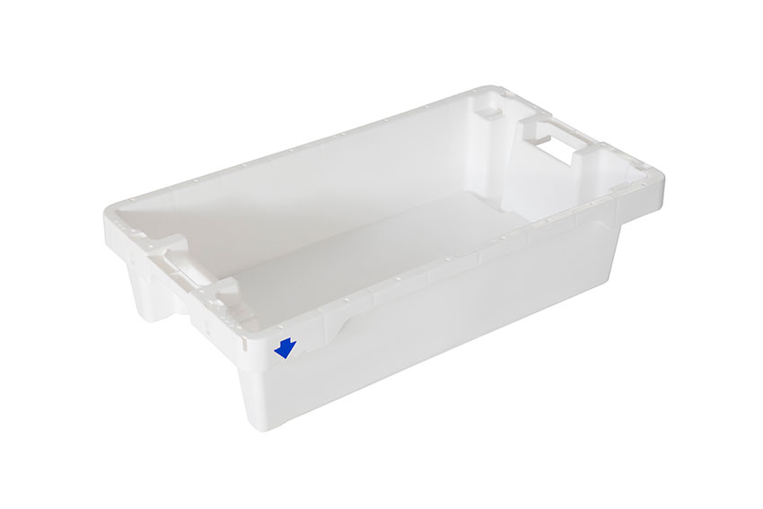 Bac à poissons 35l emboîtable et gerbable - 800x450x190mm - fond de drainage 
