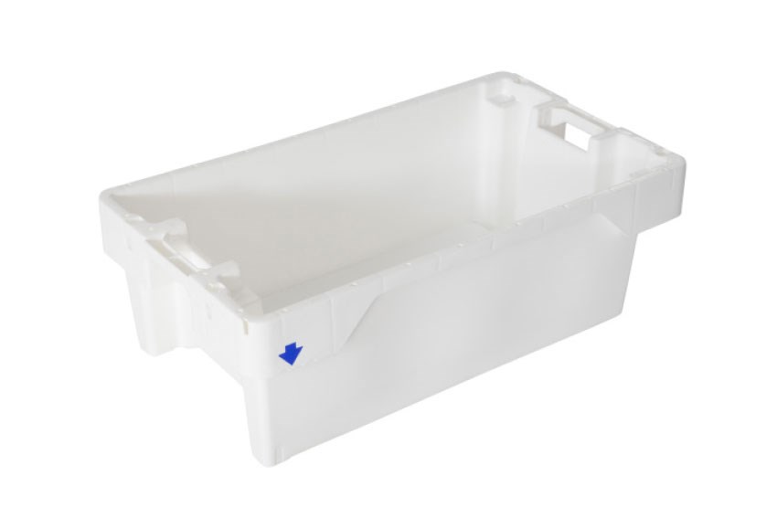 Bac à poissons 60l emboîtable et gerbable - 800x450x270mm - fond de drainage 