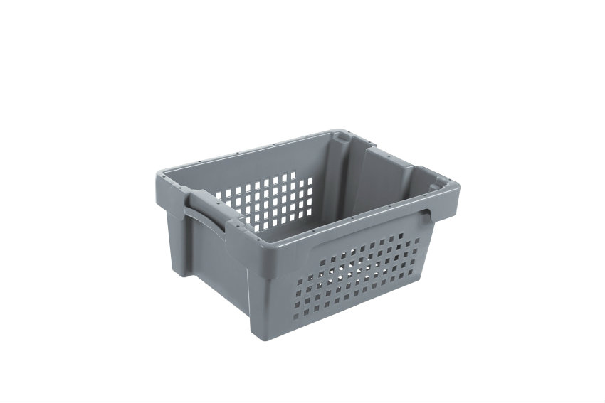 EN Nestable and stackable crate 14l - 400x300x170mm - sides and bottom perforated 