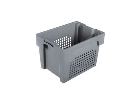 EN Nest- und Drehstapelbehälter 23l - 400x300x270mm - perforierte wände und boden