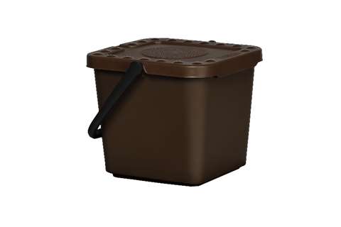 Conteneur pour déchets organiques avec - couvercle basculant perforé - 7l