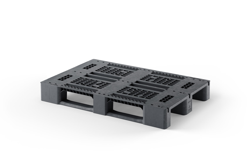 Classic Pallet Eu Alt 1200x800x150mm - Kein Rand - 3 Kufen - Oberdeck Offen 