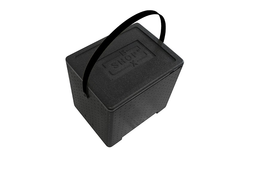 Conteneur isotherme Universal 31,2l - 415x320x320mm - Polibox Boxshop avec poignée colorée 