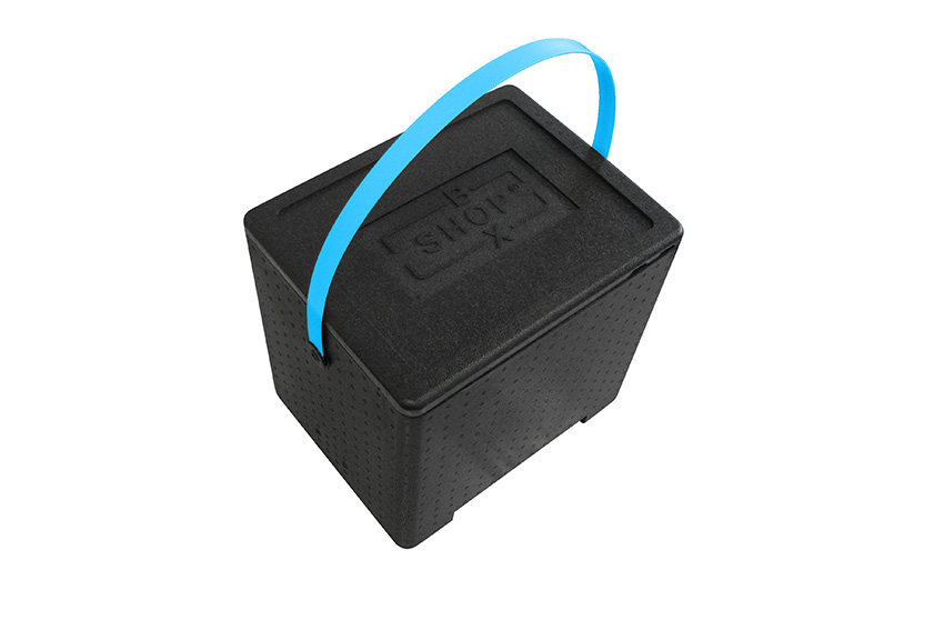 Conteneur isotherme Universal 31,2l - 415x320x320mm - Polibox Boxshop avec poignée colorée 