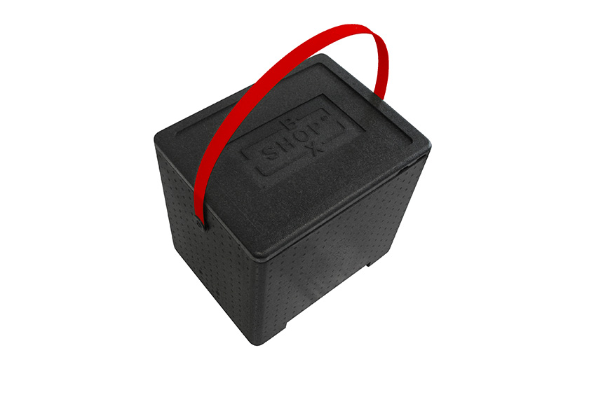 Conteneur isotherme Universal 31,2l - 415x320x320mm - Polibox Boxshop avec poignée colorée 
