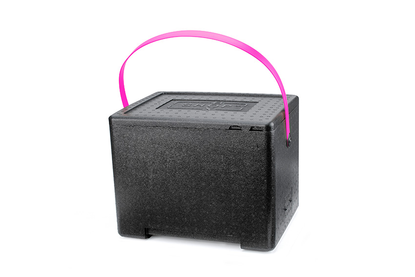 Conteneur isotherme Universal 31,2l - 415x320x320mm - Polibox Boxshop avec poignée colorée 