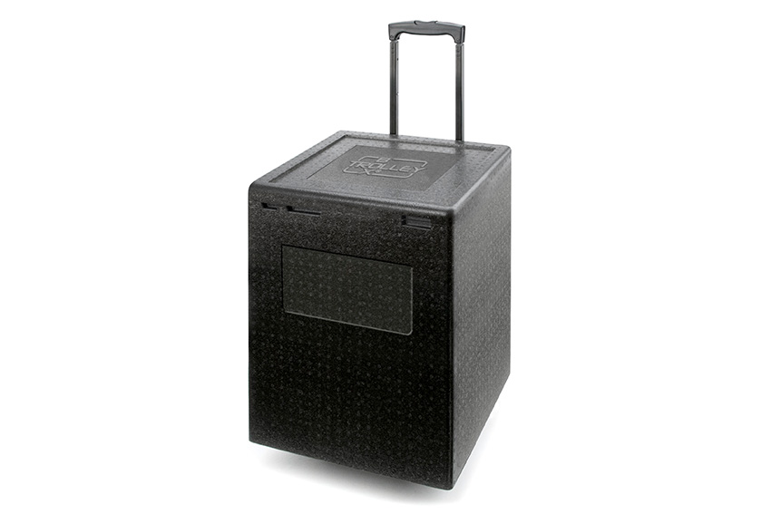 Isolierkühlbox Trolley Box 60l - 420x420x600mm - Polibox Trolley Box 2 Räder 