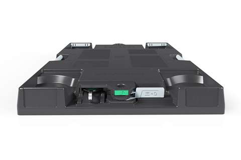 Pallet lid 812x610x81mm - 1/2 Euro - 2 straps for dolly