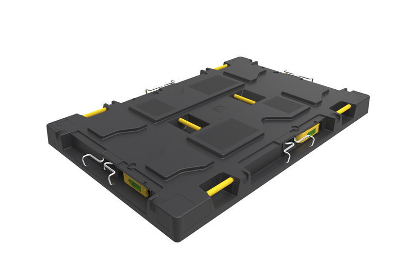 Pallet lid 1222x822x118mm - Euro - 2 straps - plastic pallet - hook 