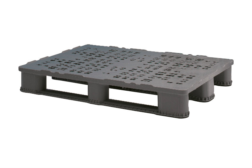 Palette premium - 1200x800x157 mm - rec - plateau ajouré - 3 semelles 