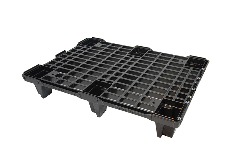 Export Palette - 600x800x130mm - Reg - 6 Füsse - Oberdeck Offen - Ultra Leicht 