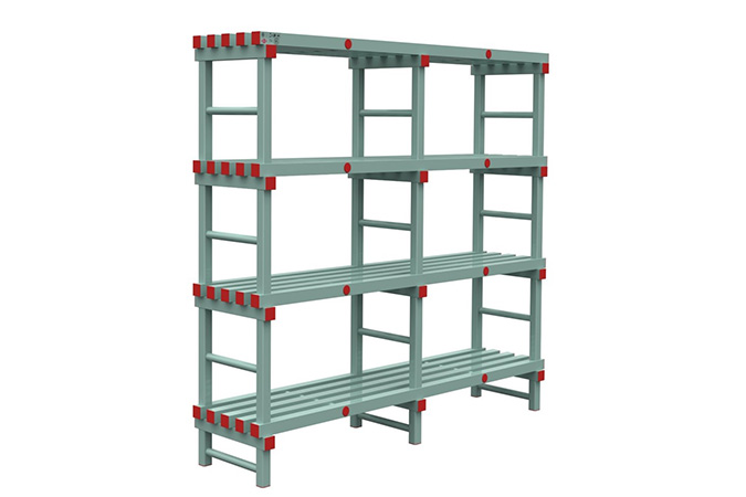 Regal 1500x500x1900mm - 4 Ebenen - Abstand 500mm - Bodenfreiheit 200mm - 2 Felder 