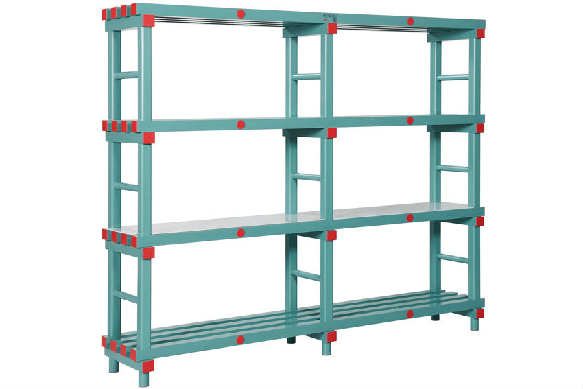 Rack 2000x400x1820mm - 4 shelves - 500mm spacing - 2 compartments per shelf 