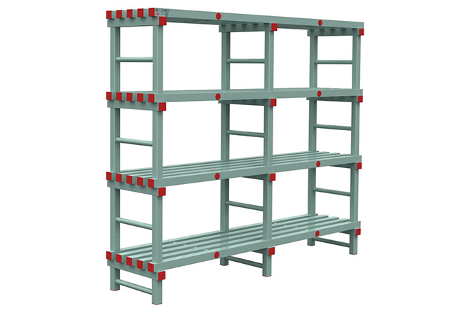 Regal 2000x500x1900mm - 4 Ebenen - Abstand 500mm - Bodenfreiheit 200mm - 2 Felder 