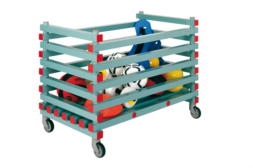 Chariot de stockage en plastique - 1200x700x930mm - ouverture 90 mm 