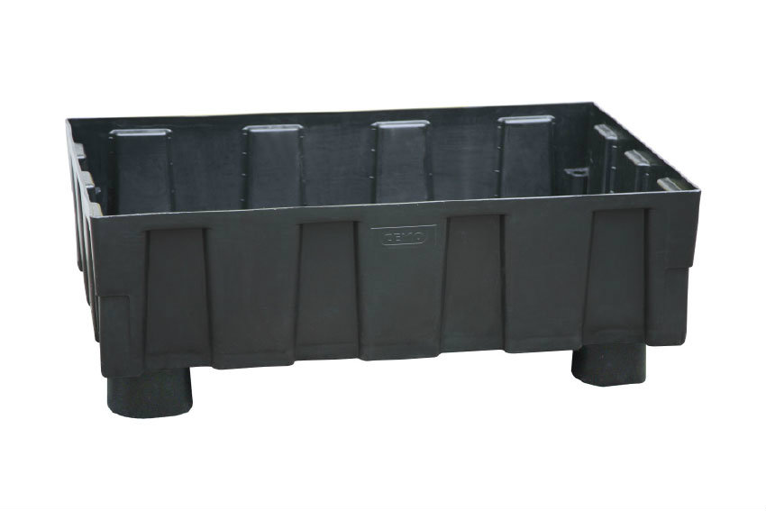 Euro-pe 250l bac de rétention  - sur 4 pieds - sans caillebotis 