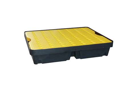 Spillpallet 800x600 mm - 40l - with yellow grid
