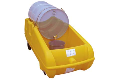 Chariot récupération pour 1 fût - 250l - 1740x815x680mm