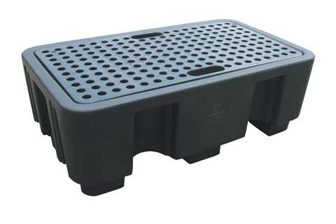 Bac de rétention avec grille - 2 fûts - 250l - 1300x750x440mm - pas pour DE/AT