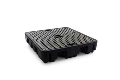 Bac de rétention avec grille - 4 fûts - 250l - 1380x1290x280mm - pas pour DE/AT