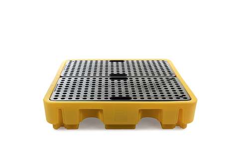 Bac de rétention avec grille - 4 fûts - 250l - 1380x1290x280mm - pas pour DE/AT