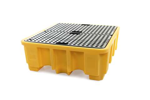 Bac de rétention avec grille - 4 fûts - 485l - 1380x1290x480mm - pas pour DE/AT
