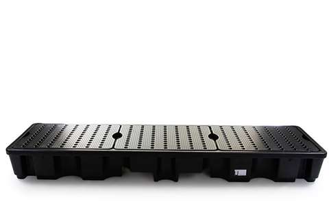 Bac de rétention avec grille - 4 fûts - 235l - 2445x660x270mm - pas pour DE/AT