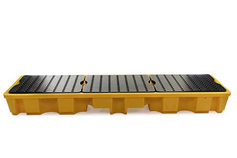 Bac de rétention avec grille - 4 fûts - 235l - 2445x660x270mm - pas pour DE/AT