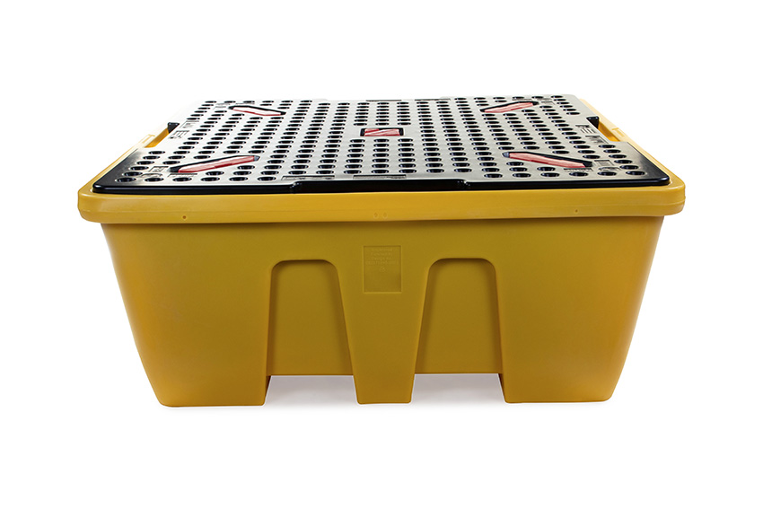 Spillpallet for 1 IBC - 1260 l - with grid - nestable 