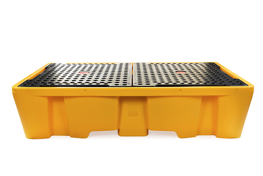 Spilltray for 2 ibcs - 1130l - black - with grid - not for DE/AT 