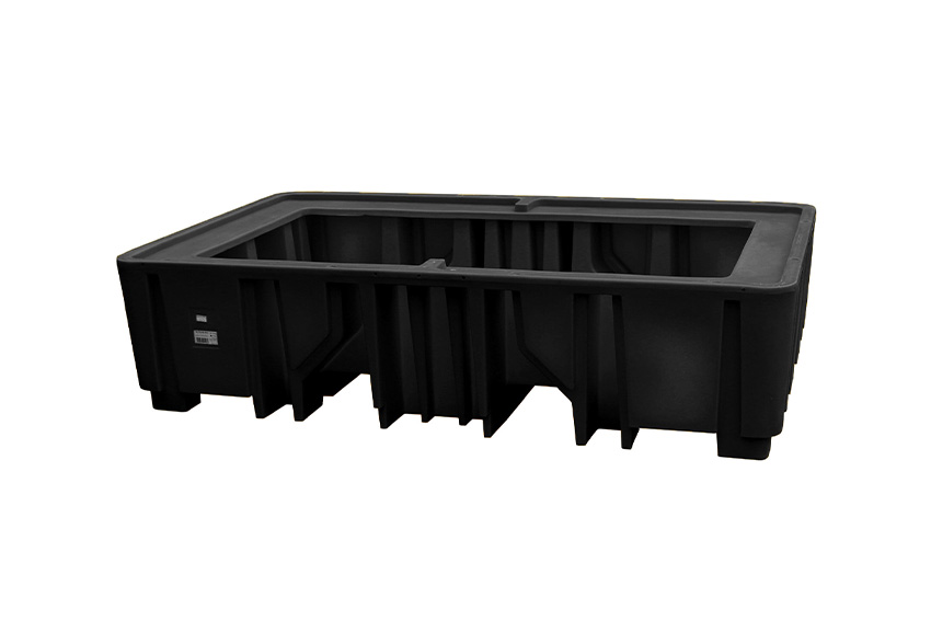 Bac de rétention - 2 conteneurs IBC - 1200l - sans grille - non empilable 