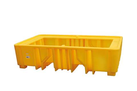 Leak tray - 2 IBC containers - 1200l - without grate - not nestable