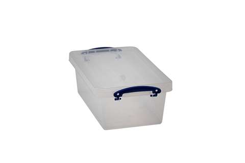 Transparente Nestbare Verstärkte Stapelbox 5,5l Stapelbar auf mitgeliefertem Deckel - 350x210x125mm