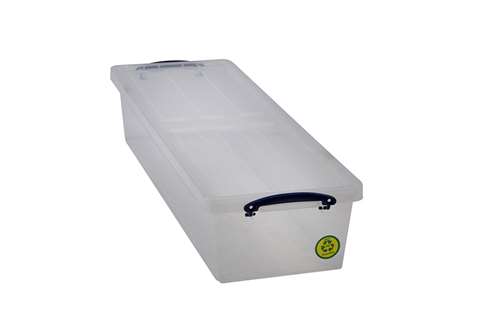Transparente Nestbare Verstärkte Stapelbox 23l Stapelbar auf mitgeliefertem Deckel - 820x270x160mm
