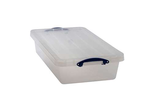 Transparente Nestbare Verstärkte Stapelbox 41l Stapelbar auf mitgeliefertem Deckel - 815x440x180mm