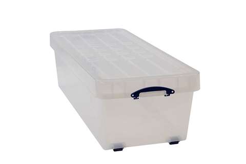 Transparente Nestbare Verstärkte Stapelbox 106l Auf Rädern Stapelbar Auf Deckel - 1205x505x360mm